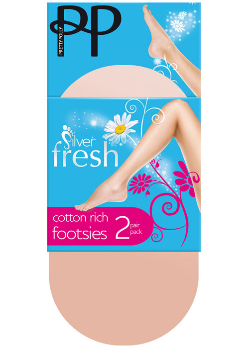 Pretty Polly Silver Fresh Footsie 2 Pair Pack