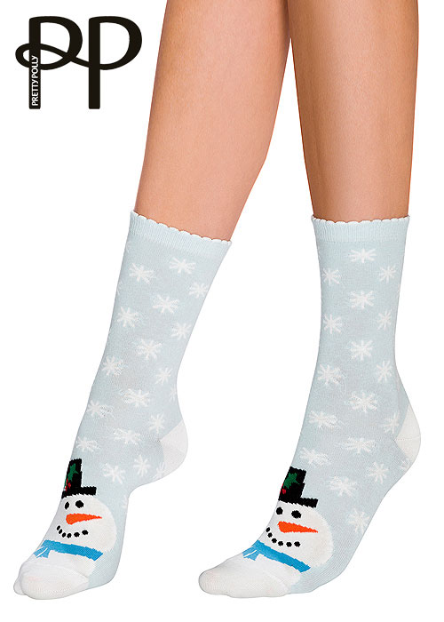 Pretty Polly Snowman Cotton Ankle Socks