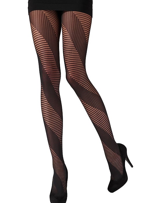 Pretty Polly Spiral Stripe Tights SideZoom 2