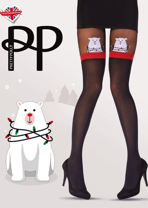 Pretty Polly Xmas Polar Bear Tights image