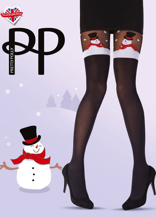 Pretty Polly Xmas Snowman Tights image