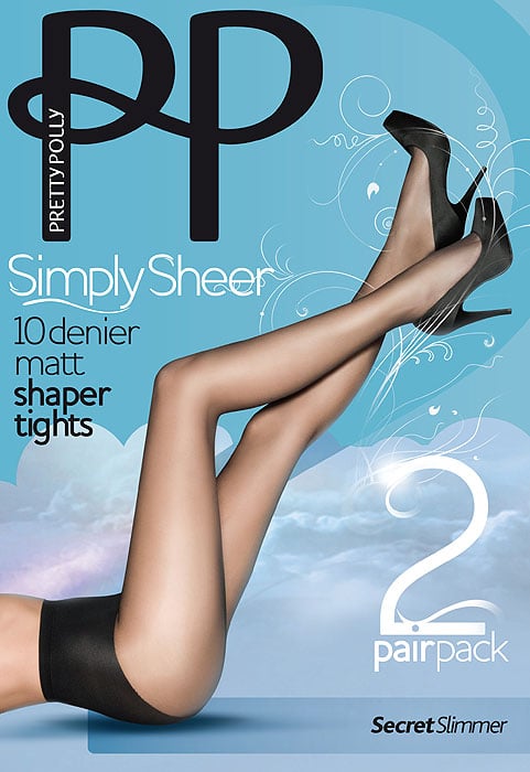 Pretty Polly Simply Sheer Shaper Tights 2 Pair Pack SideZoom 1