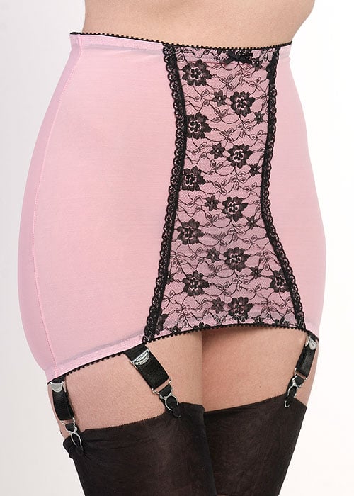 Sassy 6 Strap Lace Front Power Mesh Girdle SideZoom 2