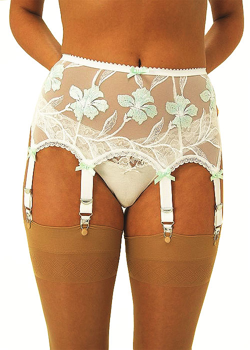 Sassy 6 Strap Aphrodite Suspender Belt  BottomZoom 1