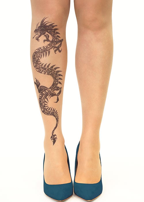 Stop And Stare Black Dragon Tights image