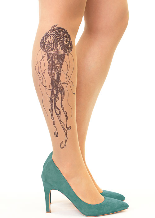 Stop And Stare Black Jellyfish Tights