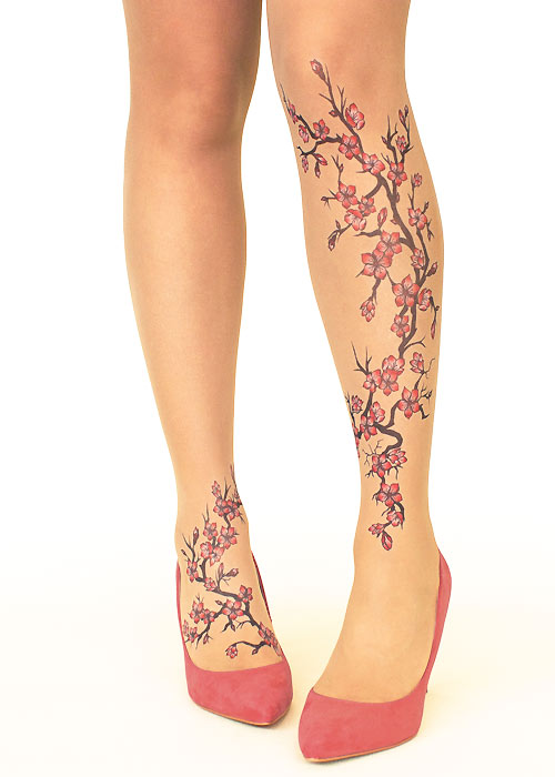Stop And Stare Cherry Blossom Tights