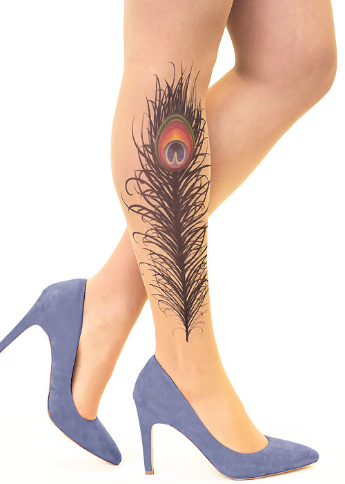 Stop And Stare Peacock Feather Tights