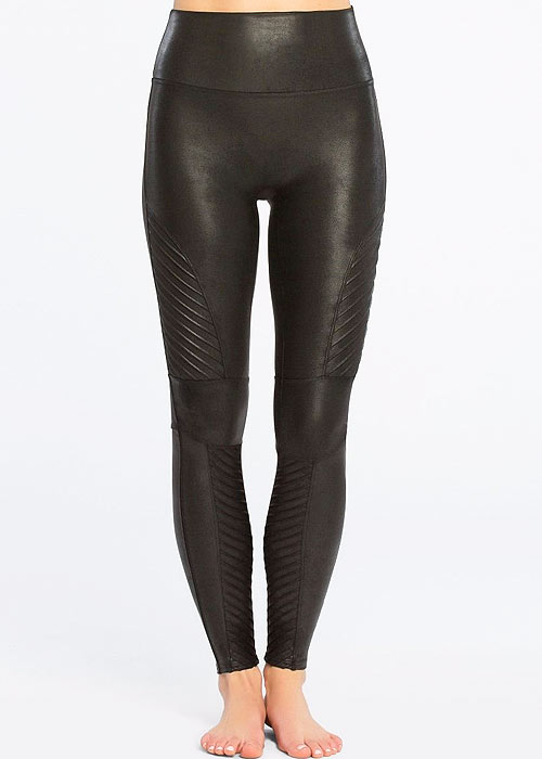 Spanx Faux Leather Moto Leggings SideZoom 2