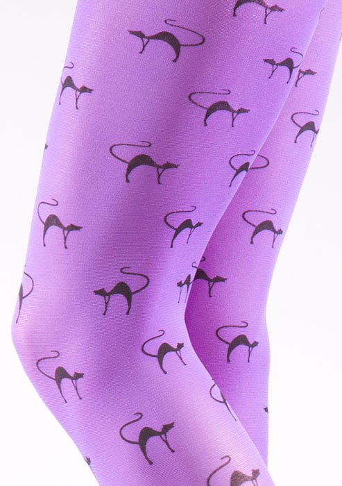 Silky Tattoo Creepy Cats Tights image