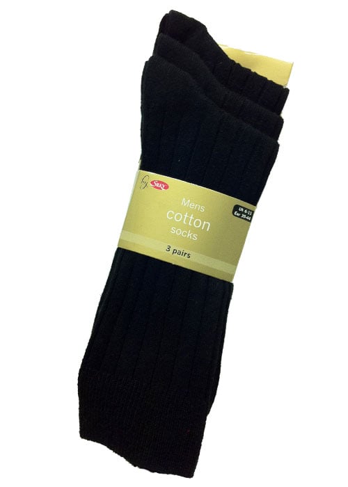 Silky Men's Cotton Rich Socks 3 Pair Pack image