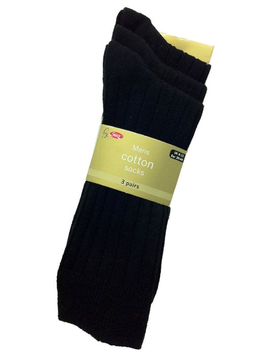 Silky Men's Cotton Rich Socks 3 Pair Pack In Stock At UK Tights