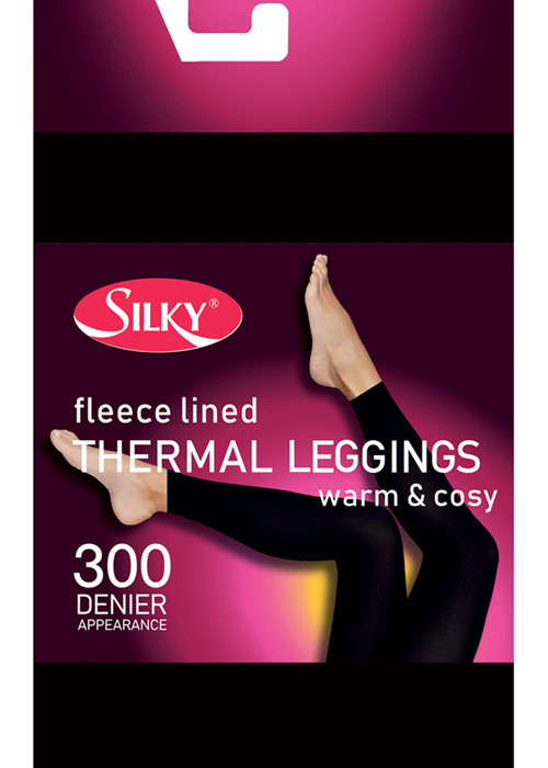 Silky 300 Denier Fleece Leggings Zoom 1
