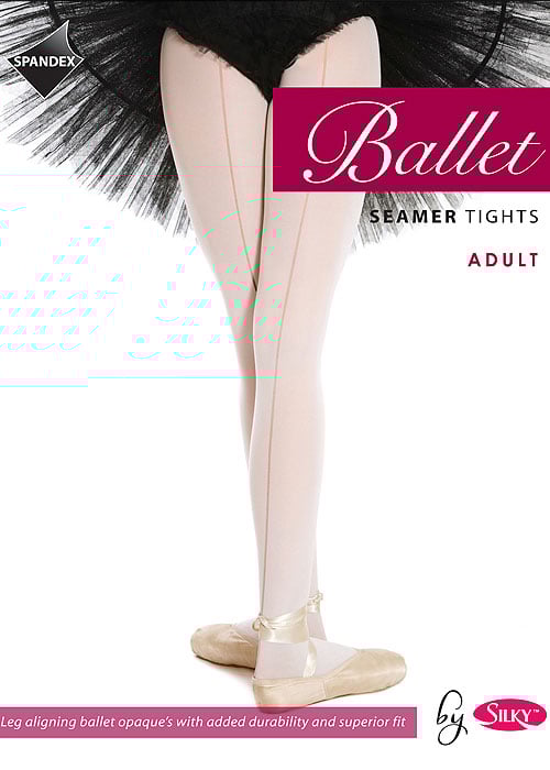 Silky Ballet Adult Seamed Ballet Tights image