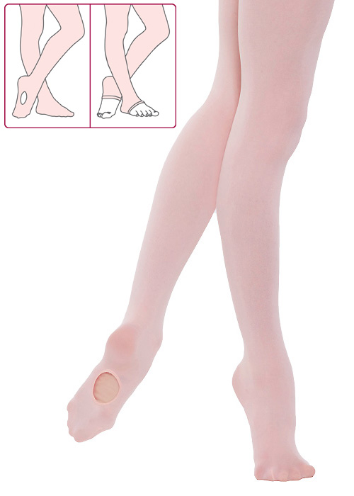 Silky Ballet Childrens Convertible Ballet Tights SideZoom 2