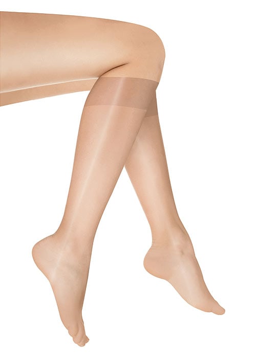 Silky Glossy Knee Highs 2 Pair Pack