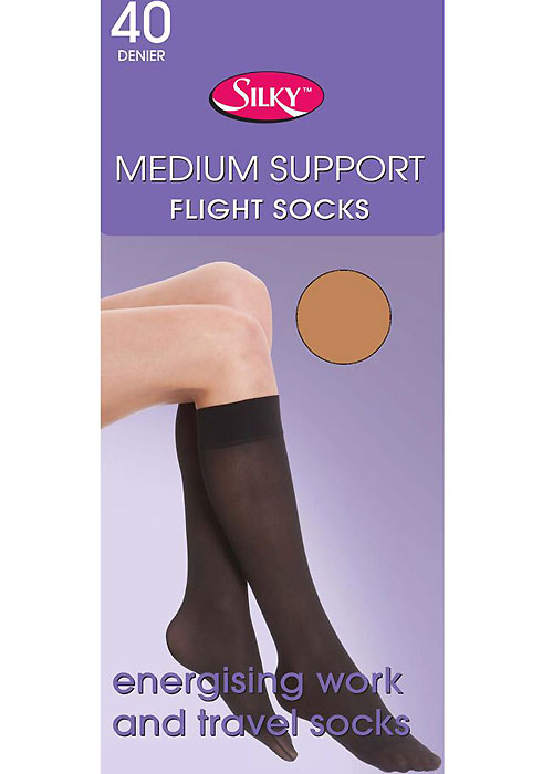 Silky Medium Support Flight Knee Highs