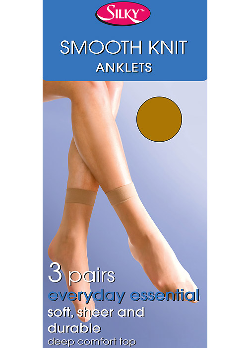 Silky Smooth Knit Ankle Highs (3PP)