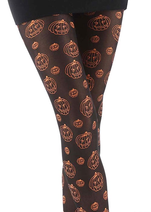 Silky Tattoo Pumpkin Fun Tights SideZoom 2