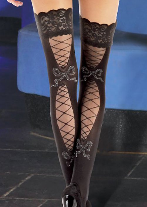 Silky Party Twist Hold Ups image