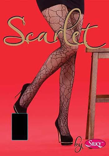 Silky Scarlet Spider Fishnet Tights Product image
