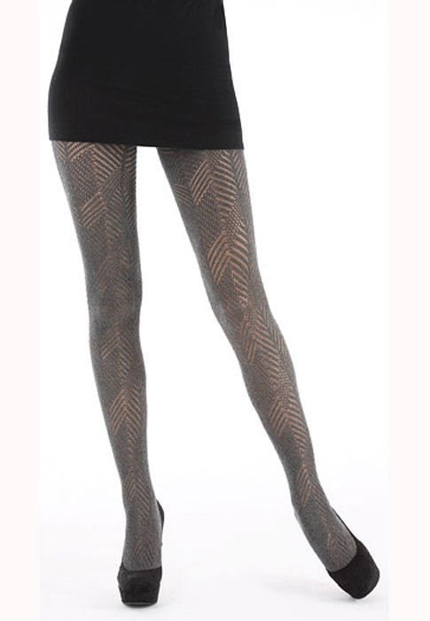 Silky Textures Cotton Rich Winter Chevron Tights image