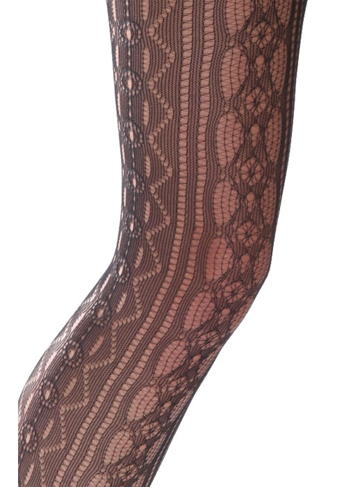 Tiffany Quinn Circle Stripe Lace Tights SideZoom 2