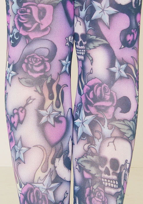 Tiffany Quinn Gothic Skull Tights image