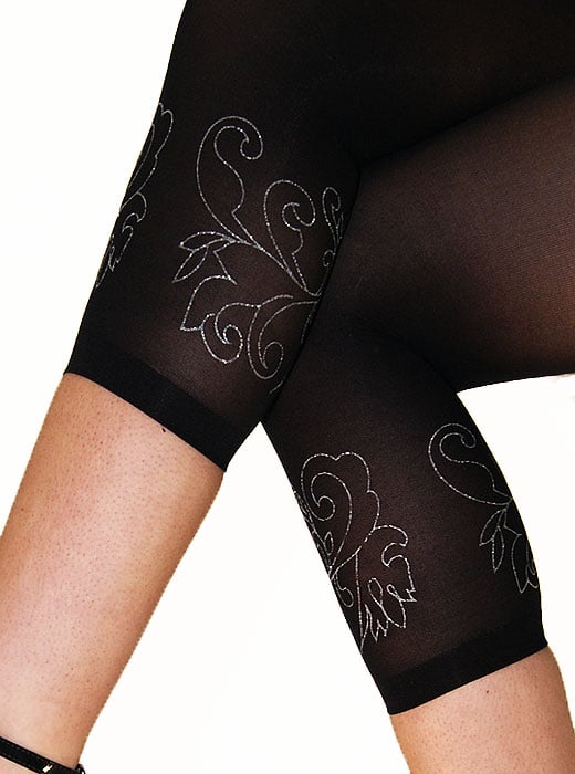 Tiffany Quinn Silver Cuff Footless Tights SideZoom 2