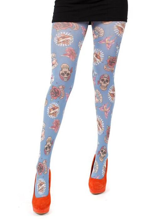 Tiffany Quinn Skull And Roses Tights image