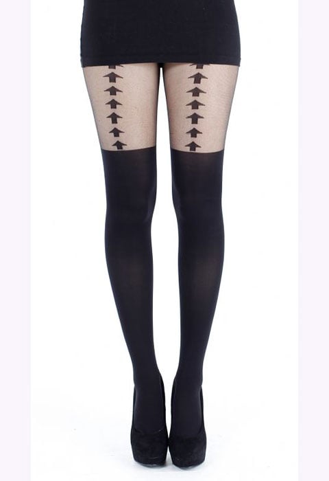 Tiffany Quinn Up Arrows Suspender Tights image
