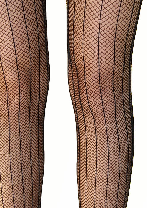 Tiffany Quinn Vertical Stripe Fishnet Tights SideZoom 2