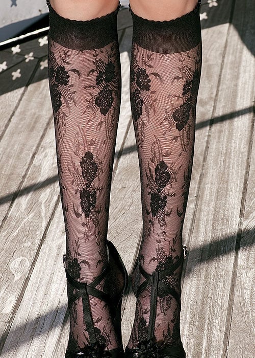 Trasparenze Peonies Knee Highs SideZoom 2