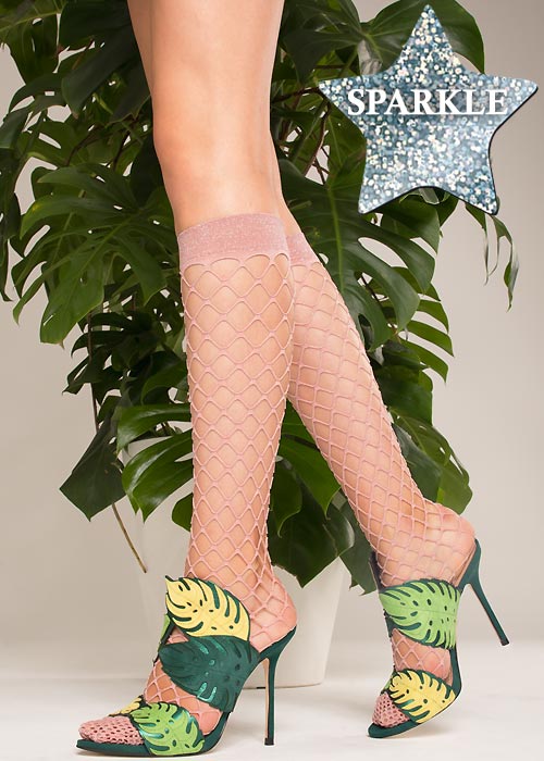 Trasparenze Ananas Sparkle Net Knee Highs image