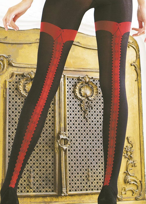 Vixen Charlie Opaque Detail Backseam Tights image