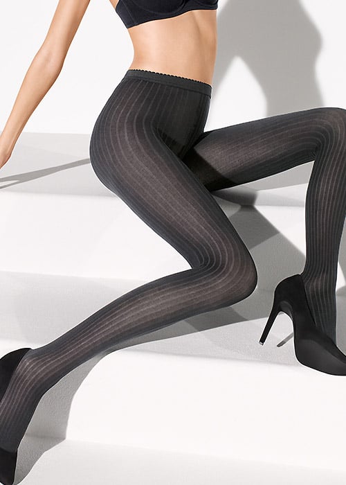 Wolford Fine Cotton Rib Tights SideZoom 2