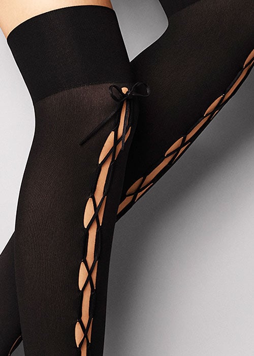 Wolford Lace Up Over The Knee Socks SideZoom 2