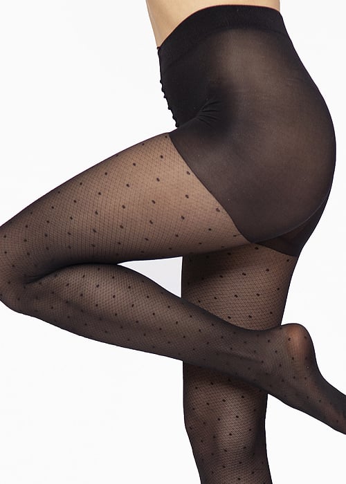 Andrea Bucci Polka Dot Control Top Tights SideZoom 3