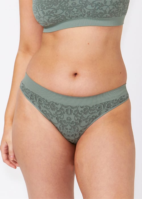 Ambra Recycled Nylon Lace Cheeky Bikini Brief image