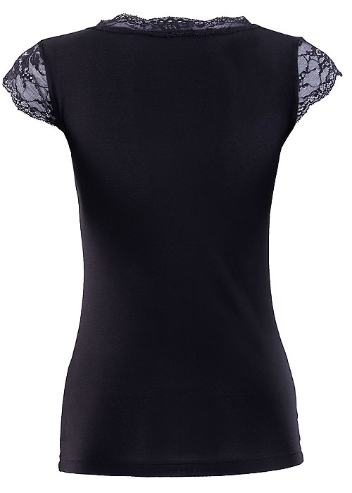 Blackspade Comfort Classic Lace V Neck Shirt BottomZoom 3