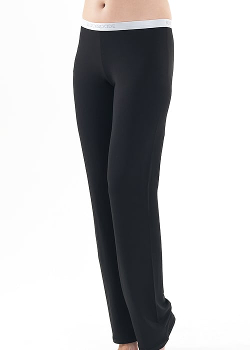 black pants with silver stripe
