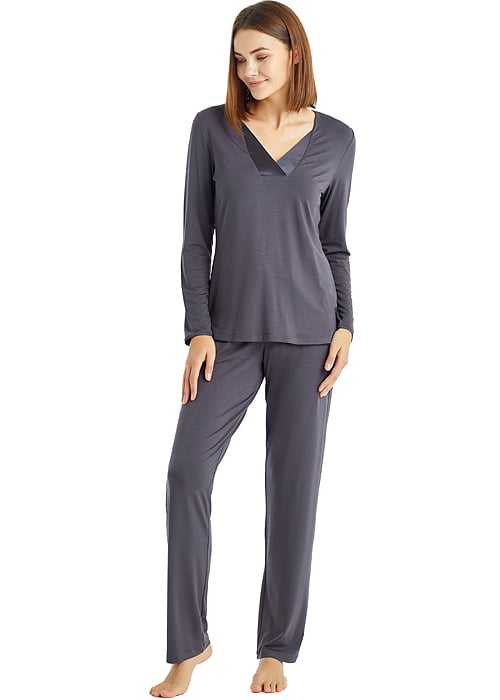 Blackspade Charcoal Powder V Neck Pyjama Set