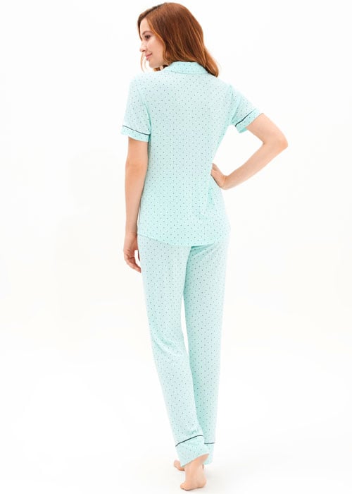 Blackspade Point Dot Long Pyjama Set SideZoom 2