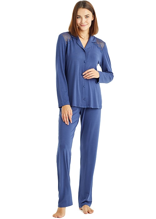 Blackspade Sapphire Magic Button Long PJ Set