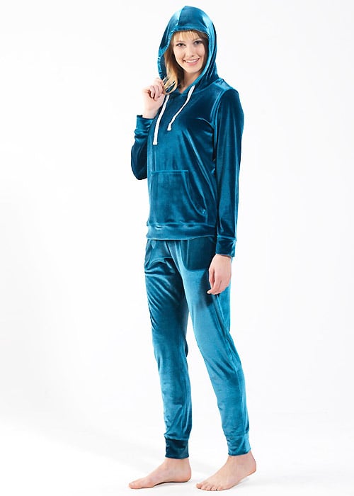 Blackspade Velvet Long Pyjama Set SideZoom 2