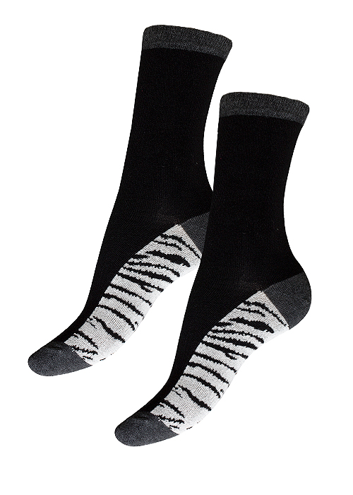 Charnos Bamboo Zebra Footbed Socks image
