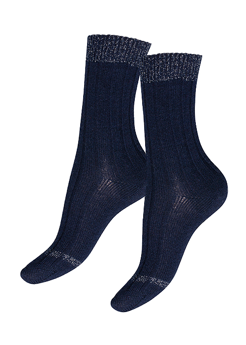 Charnos Cashmere Lurex Top Socks SideZoom 2
