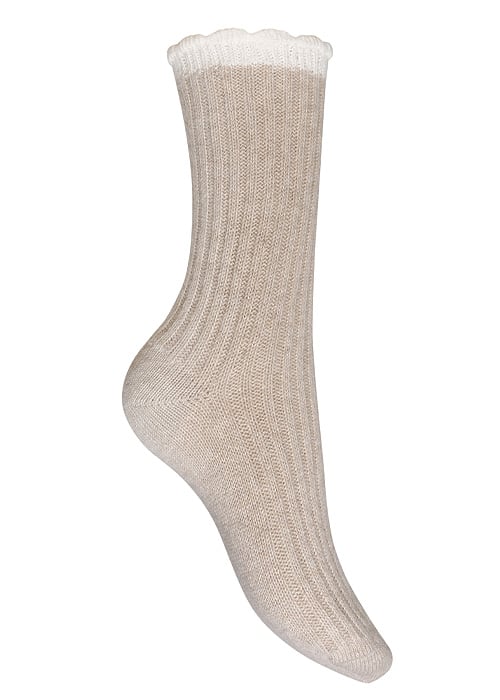 Charnos Cashmere Scallop Top Rib Sock image