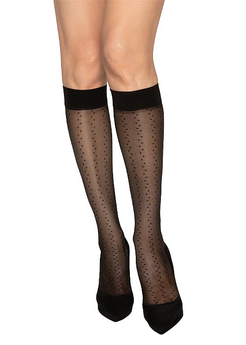 Charnos Chevron And Spotty Stripe Knee Highs 2PP image