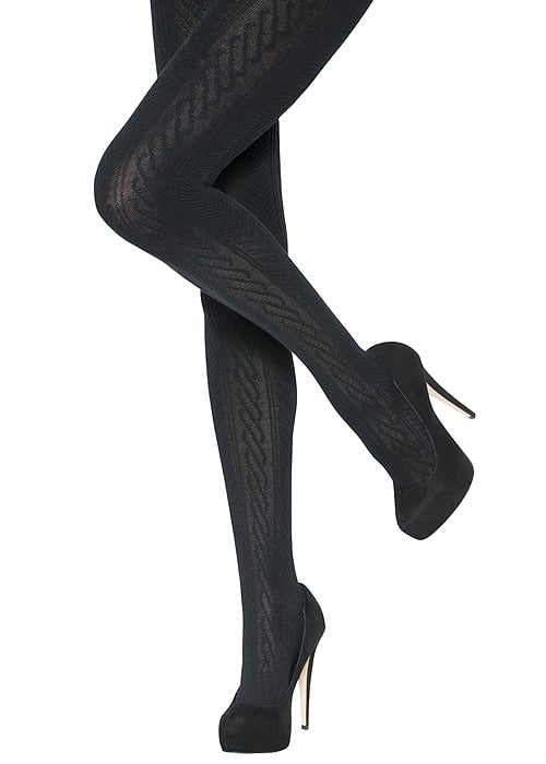 Charnos Cotton Chevron Tights SideZoom 2